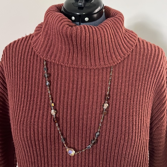 Cowled Sweater-Rust -Medium - Picture 2 of 7